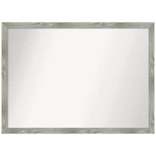 Amanti Art Dove Greywash Square 40.5 in. W x 29.5 in. H Non-Beveled Bathroom Wall Mirror in Gray