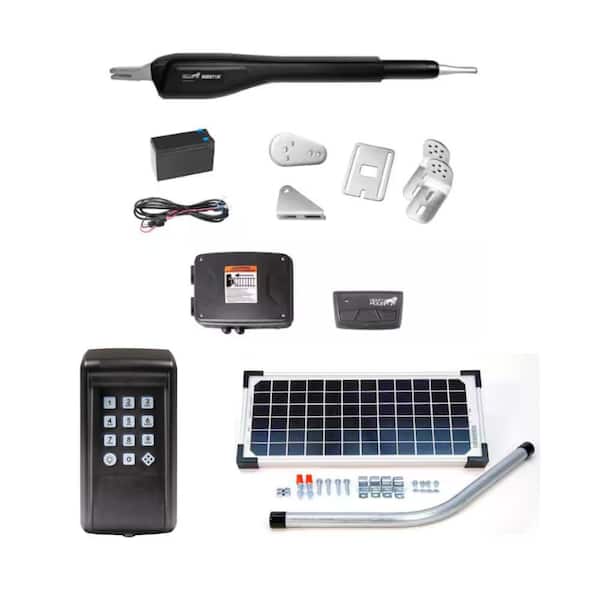 Digital Keypad, 10-Watt Solar Panel Kit and Heavy Duty Single Swing Gate Opener Combo