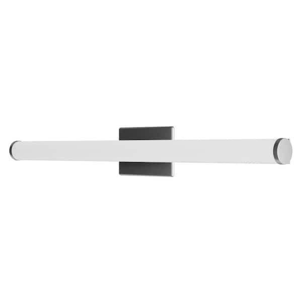 2 ft. Chrome LED Selectable Color Temperature 3000/3500/4000K Dimmable LED Contemporary Cylinder Vanity Light 2 ft. Chrome LED Selectable Color Temperature 3000/3500/4000K Dimmable LED Contemporary Cylinder Vanity Light