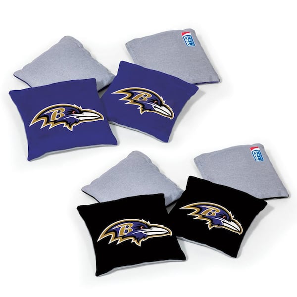Baltimore Ravens Cornhole corn hole set of 8 Bags plus Storage Bag 