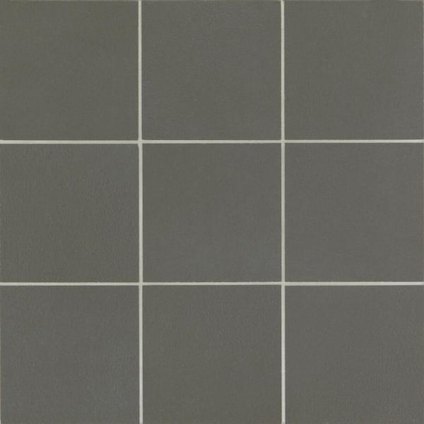 Bedrosians 360 Charcoal 12-in x 12-in Matte Porcelain Penny Round Floor and Wall Tile (1-sq. ft/ Piece)