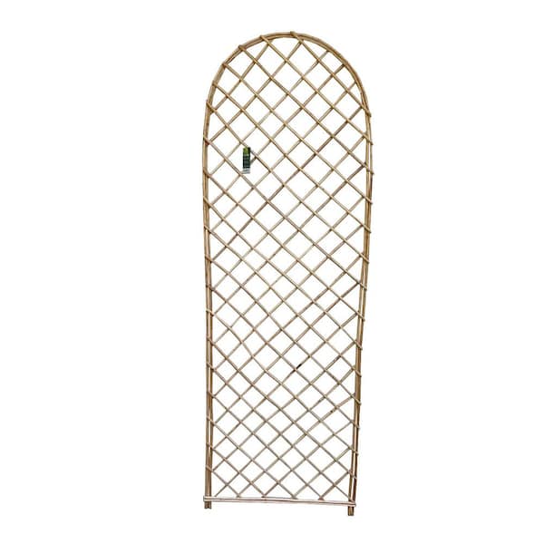 MGP 72 in. H Round Top Debarked Willow Trellis Panel