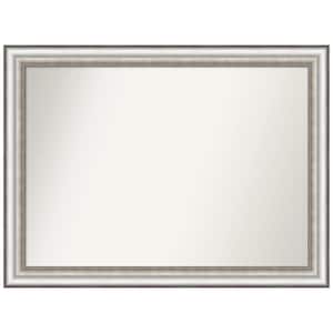 Salon Silver 43.25 in. W x 32.25 in. H Non-Beveled Bathroom Wall Mirror in Silver