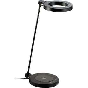 Rechargeable 16 in. Desk Lamp with Lighted Mirror in White