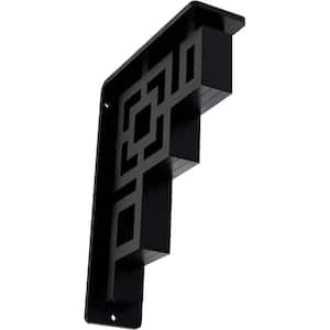 2 in. x 8 in. x 5-1/2 in. Wrought Iron Triple Center Brace Eris Bracket