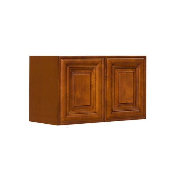 LIFEART CABINETRY Cambridge Assembled 36x21x24 in. Wall Cabinet with 2 Doors 1 Shelf in Chestnut