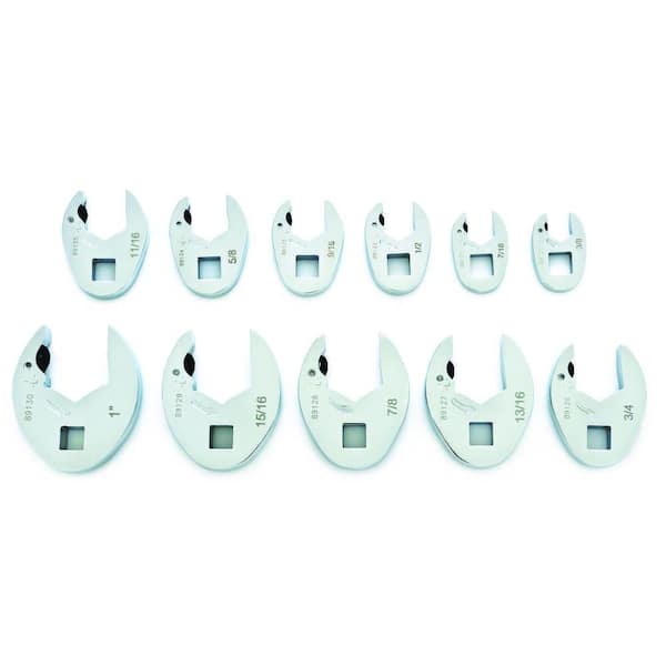 GEARWRENCH 3/8 in. Drive SAE Ratcheting Crowfoot Wrench Set (11-Piece)