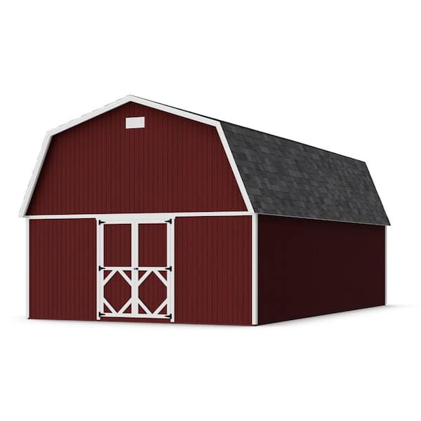 Classic Gambrel Large Barn 16 ft. x 28 ft. Outdoor Wood Storage Shed Precut Kit with Floor (448 sq. ft. )