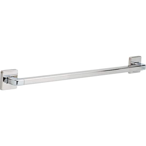 Delta Modern Angular 24 in. x 1-1/4 in. Concealed Screw ADA-Compliant Decorative Grab Bar in Chrome