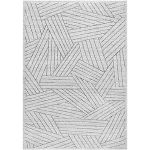 Louisa Striped Gray 5 ft. x 8 ft. Area Rug