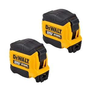 DEWALT ATOMIC 25 ft. x 1 1 8 in. Tape Measure 2 Pack DWHT79325Z