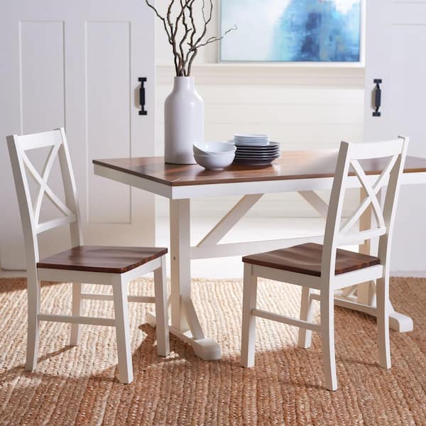 Akash White/Beige Dining Chair (Set of 2)