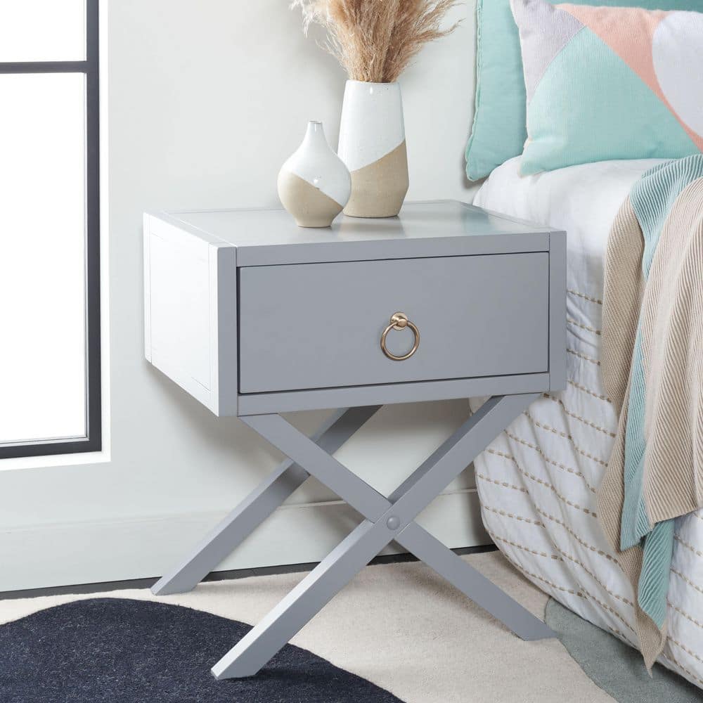 Sadie Gray 1 Drawer Nightstand