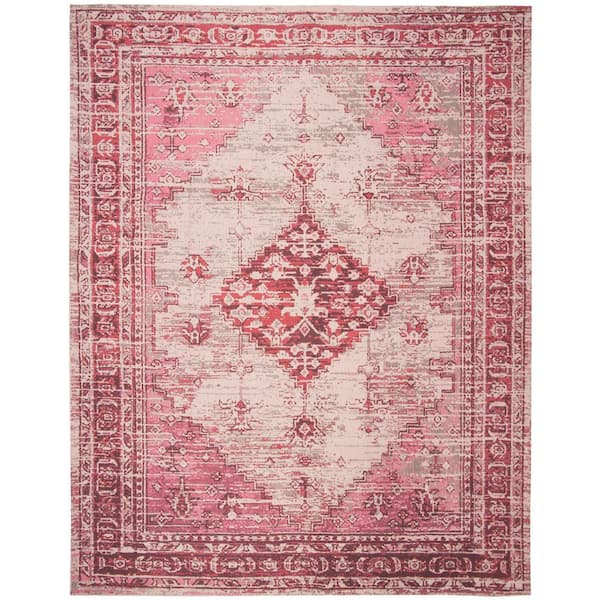 Classic Vintage Fuchsia 8 ft. x 10 ft. Oriental Area Rug