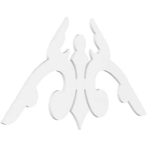 Pitch Milton 1 in. x 60 in. x 37.5 in. (14/12) Architectural Grade PVC Gable Pediment Moulding