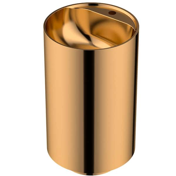 CCP400 32-3/4 in. Stainless Steel Pedestal Sink in Brushed Copper