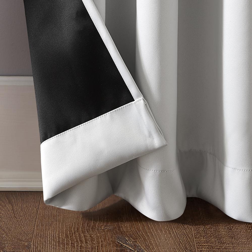 Pearl Blackout Rod Pocket Polyester Curtain Panel, 52" x 84"