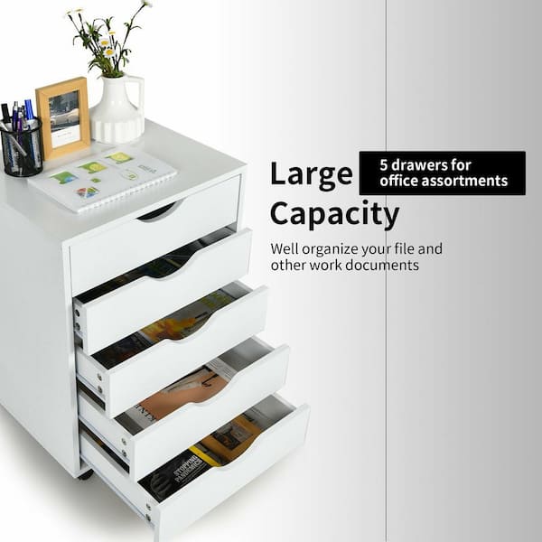 7-Drawer Chest Storage Dresser Floor Cabinet Organizer with Wheels