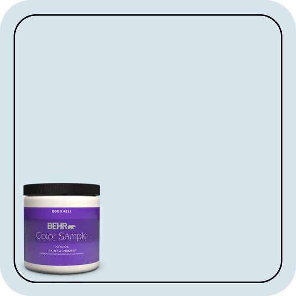 BEHR PREMIUM PLUS 8 oz. #560C-1 Rain Water Eggshell Enamel Interior Paint & Primer Color Sample
