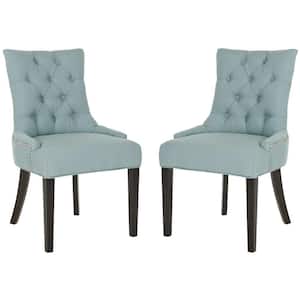 Abby Light Blue/Black Side Chair (Set of 2)