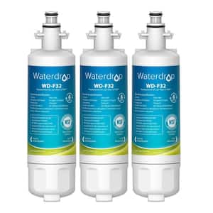 ADQ36006101 Replacement for LG LT700P Refrigerator Water Filter, Kenmore 9690,469690, ADQ36006102, LFXS30766S, 3 Combo