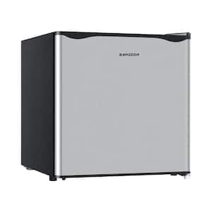18.91 in. 1.6 cu. ft. Mini Refrigerator in Silver with freezer Adjustable Temperature and Leveling Leg Reversible 1 Door