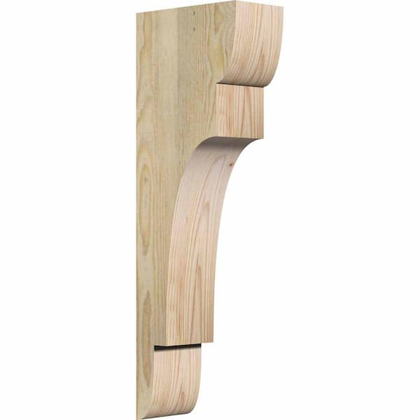 Ekena Millwork 4 in. x 8 in. x 24 in. Douglas Fir New Brighton Rough Sawn Corbel