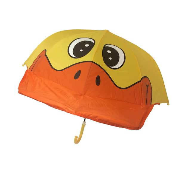Unbranded Kenlo 38 in. Arc Childrens Animal Head Umbrella in Duck