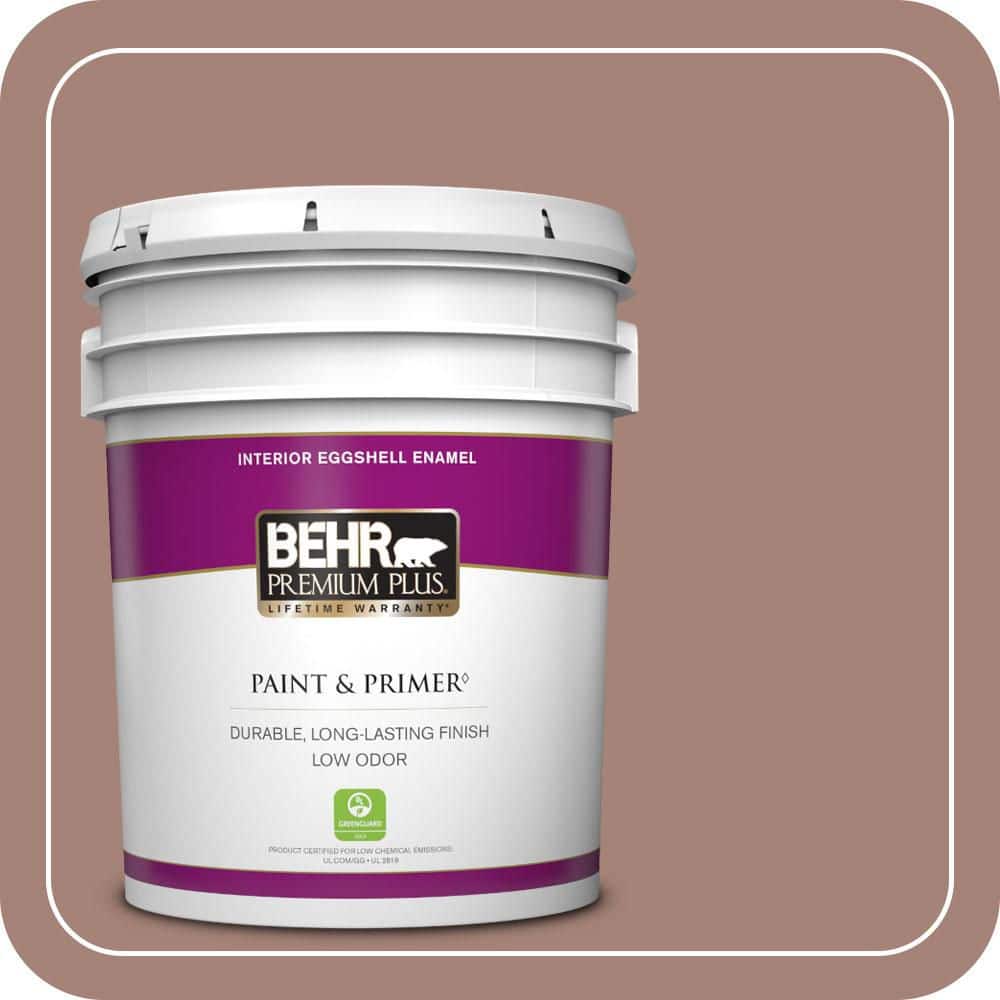 5 gal. Home Decorators Collection #HDC-NT-07 Hickory Branch Eggshell Enamel Low Odor Interior Paint & Primer -  BEHR PREMIUM PLUS, 02733305