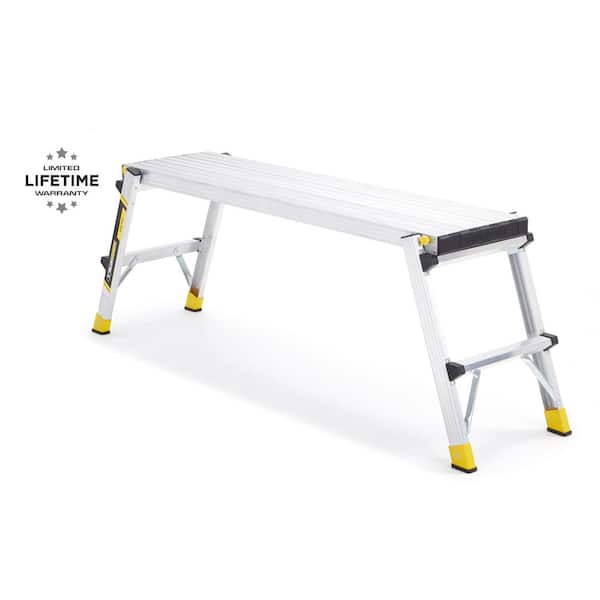 Gorilla Ladders 47 in. x 12 in. x 20 in. Aluminum Slim-Fold Work Platform with 250 lb. Load Capacity