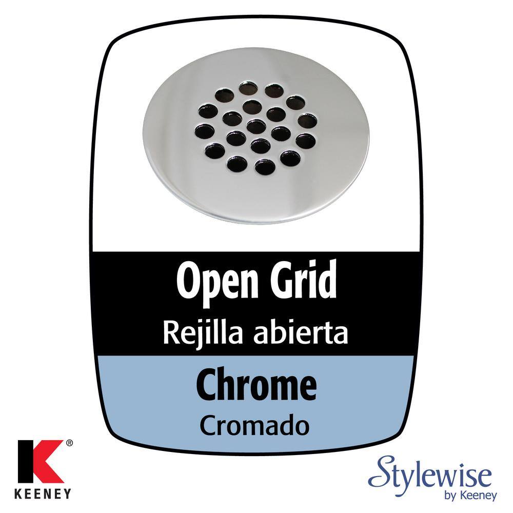 Polished Chrome Universal Grid Bathroom Sink Drain