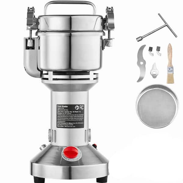 300g Electric Grain Mill Grinder, High-Speed Spice Pulverizer, Stainless Steel Dry Grains and Spices Crusher