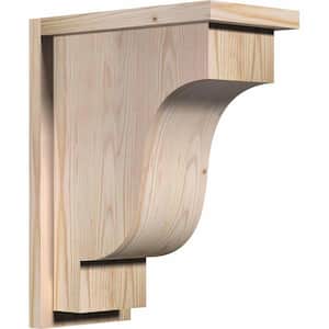 7-1/2 in. x 14 in. x 18 in. Newport Smooth Douglas Fir Corbel with Backplate