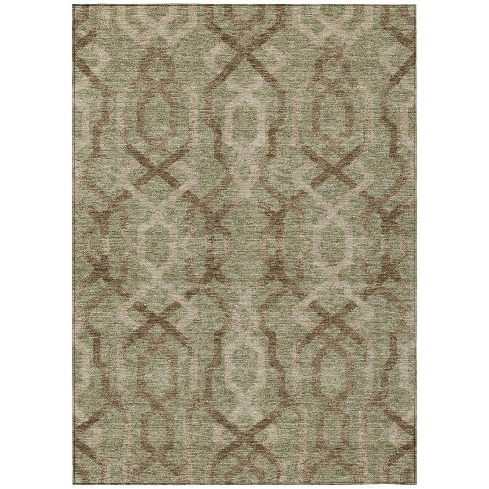 Chantille Machine Washable Indoor/Outdoor Abstract ACN2970 Olive 8 ft. x 10 ft. Area Rug price history on PriceWatchPro