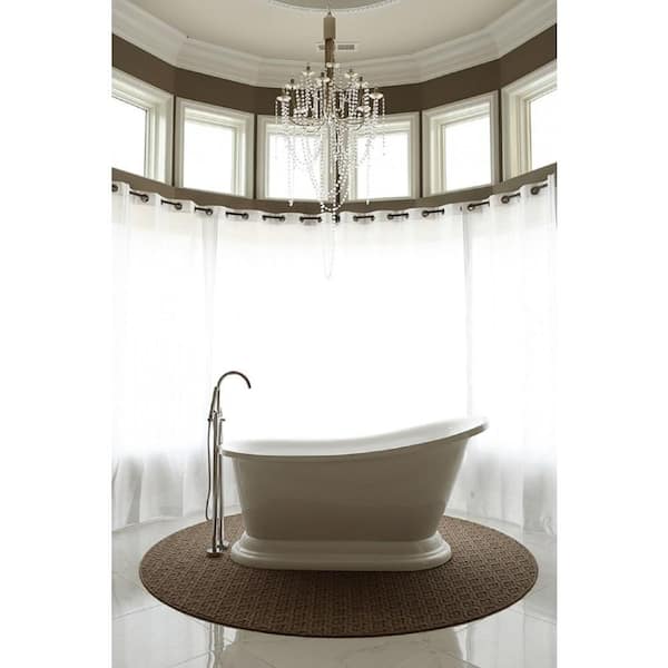 Oasis 65 Extra Wide Clawfoot Shower Tub With Glass Shower Enclosure