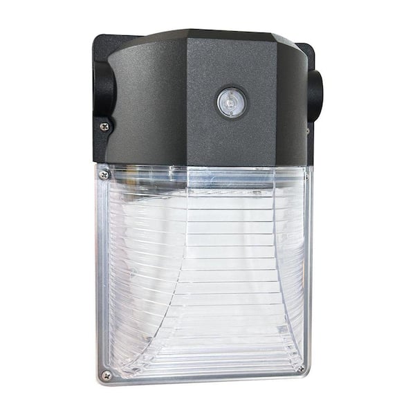 130 Watt Equivalent LED Integrated LED Black Mini Wall Pack Light Dusk to Dawn 2730LM 5000K