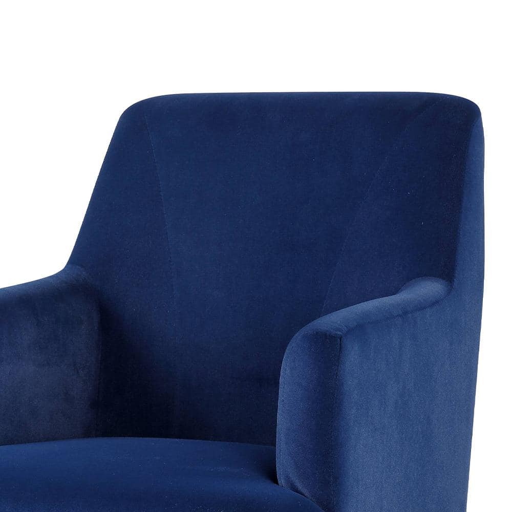 38" Blue Mesh and Metal Swivel Office Chair