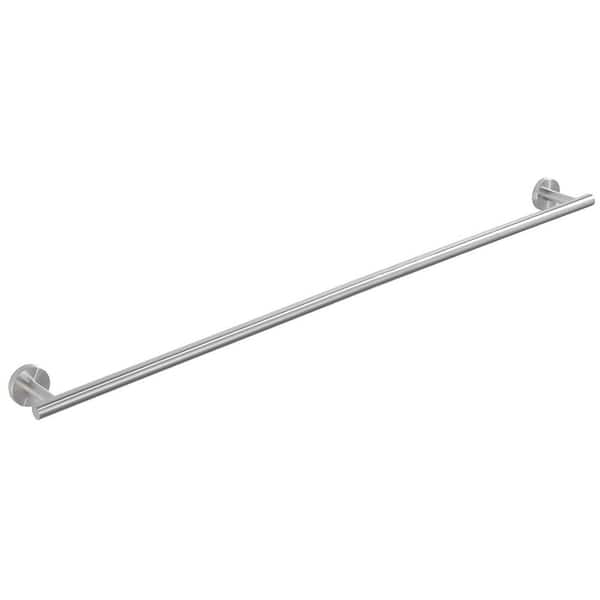 VEVETTA 36 in. Wall Mounted Single Towel Bar in Brushed Nickel