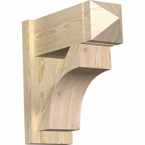Ekena Millwork 8 in. x 20 in. x 20 in. Douglas Fir Westlake Arts and Crafts Rough Sawn Outlooker