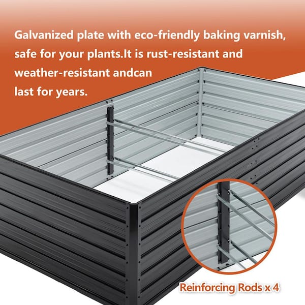 【新品未開封】ROSE BUD standingMICKEYMOUSEsweat JUJABU 94.3 in. Black Metal Raised Garden Bed Planter Boxes