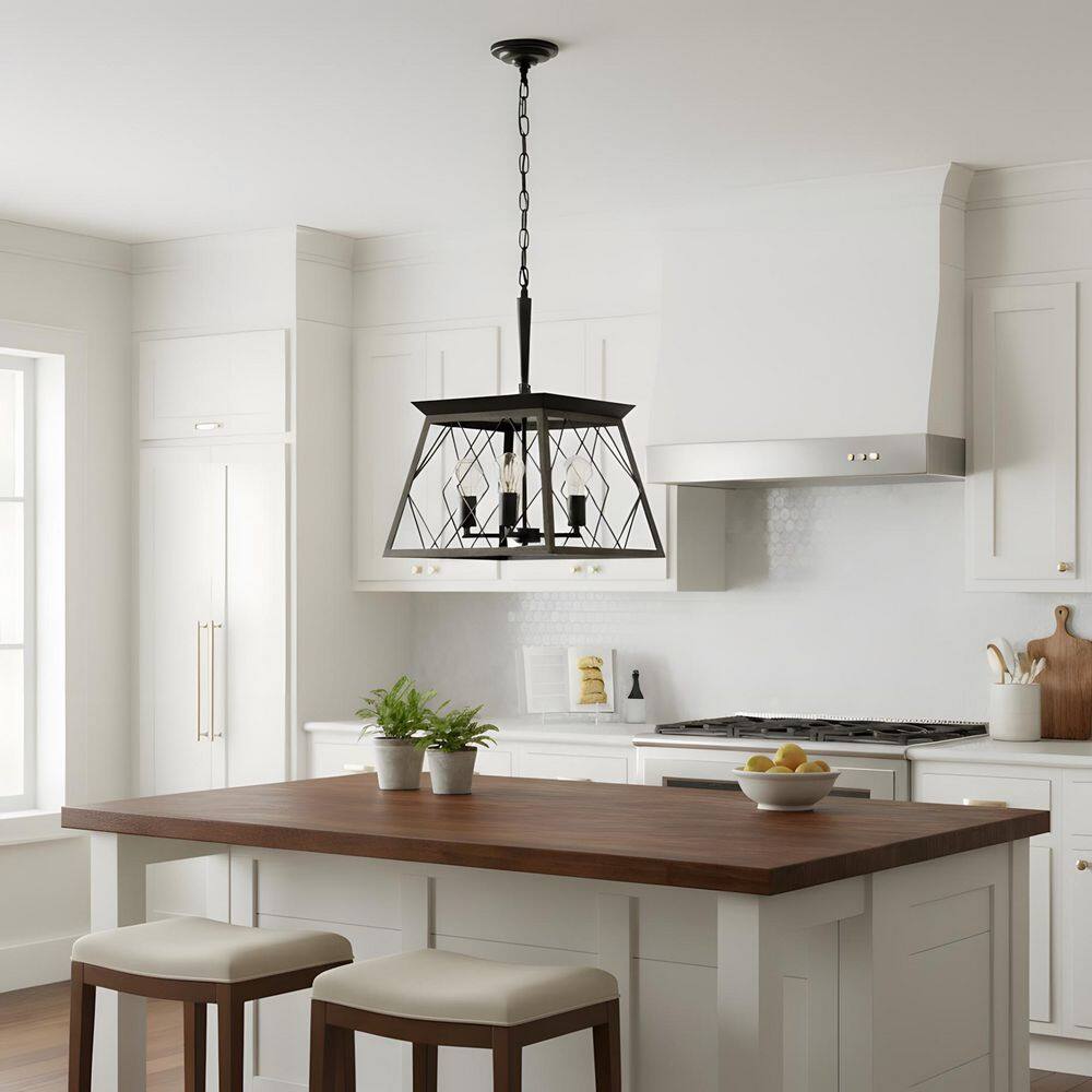 15.7 in. 4-Light Antique Bronze Industrial Linear Island Chandeliers for Kitchen Islands and Dining Rooms price history on PriceWatchPro