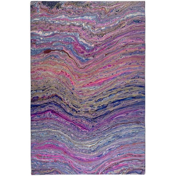 Dream Shag Premium Machine Washable Abstract ADS48 Flirt 9 ft. x 12 ft. Area Rug
