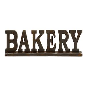 23 in. x 8 in. Kitchen Whimsy "BAKERY" Table Wood Sign