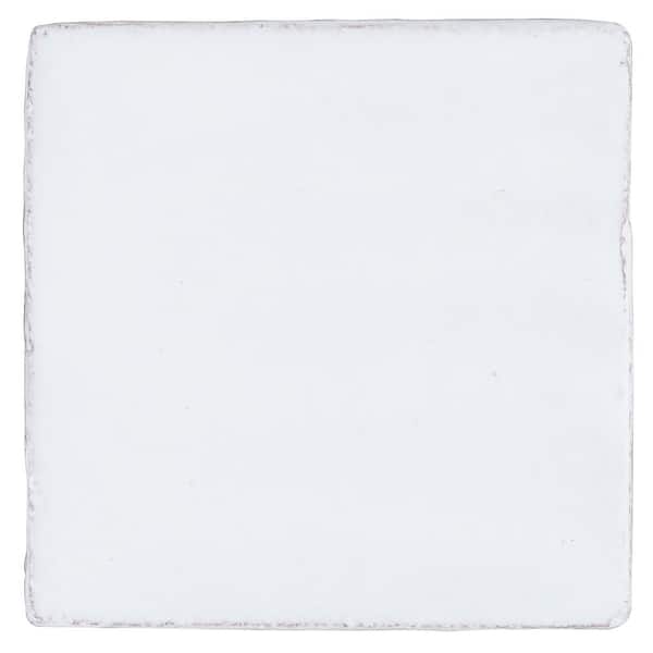 Orion White 3.93 in. x 0.39 in. Glazed Terracotta Clay Wall Tile Sample