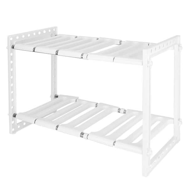 Aoibox 2-Tier Under Sink Organizer Retractable Kitchenware Rack Holders Space Saving Storage Shelf 22LBS Max Load