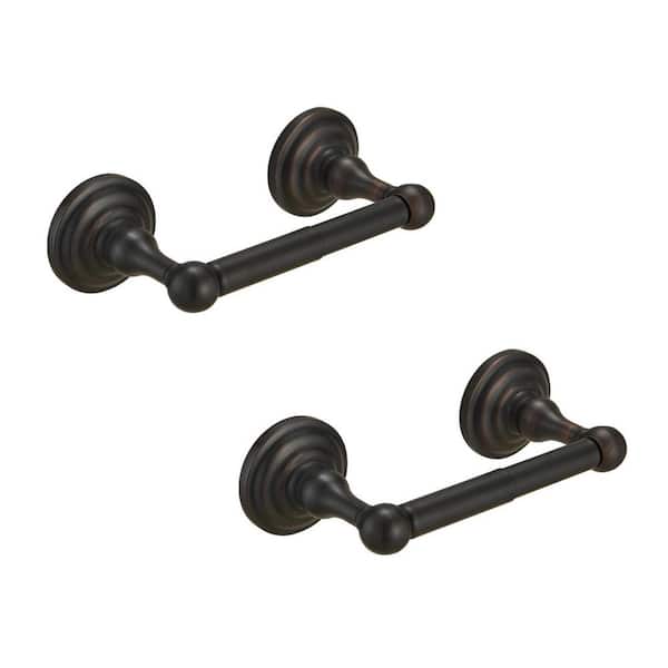 BWE Traditional Spring Wall Mounted Towel Bar Towel Rack/Toilet Paper Holder Toilet Roll Holder in Oil Rubbed Bronze(2-Pack)
