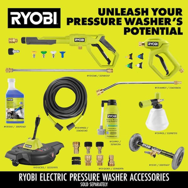 ☦︎︎♡ RYOBI 3000 PSI 1.1 GPM Cold Water Electric Pressure Washer