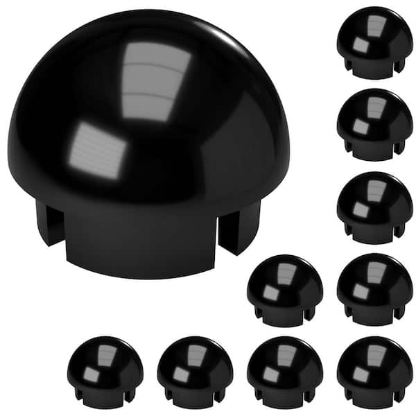 Formufit 1-1/4 in. Furniture Grade PVC Internal Ball Cap in Black (10-Pack)