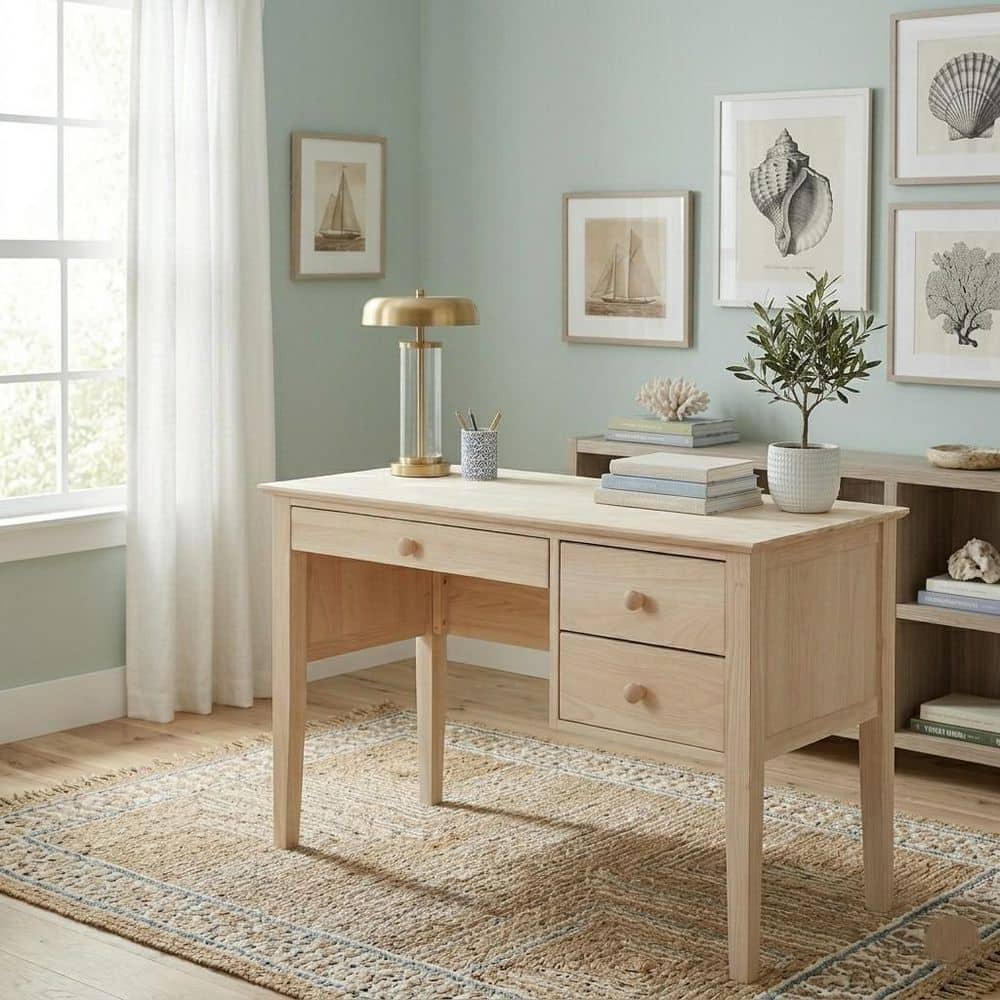 International Concepts Unfinished Solid Wood 46 in. W 3-Drawer