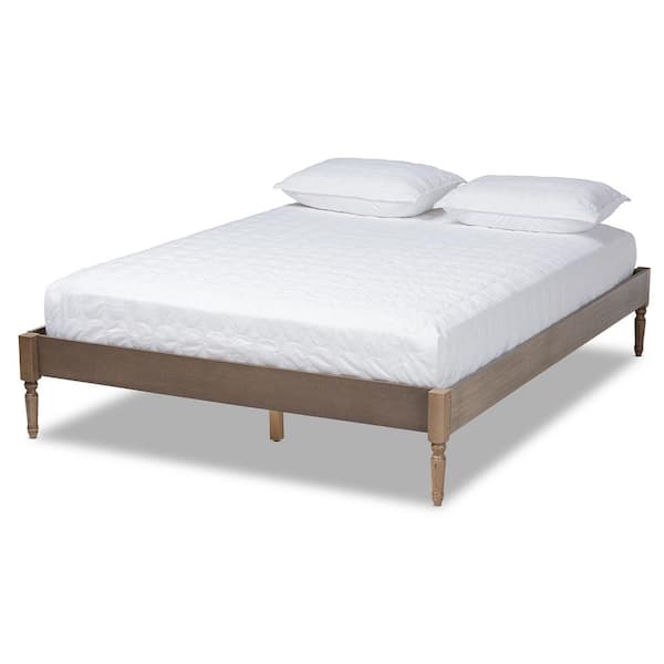 Baxton Studio Colette Weathered Grey Queen Platform Bed
